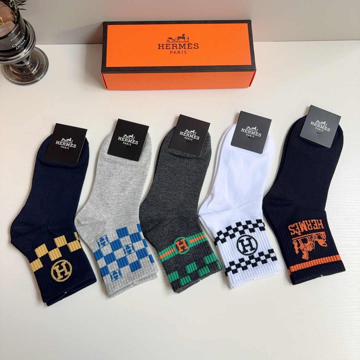HERMES 26S ANKLE SOCKS 403599 (1 BOX)