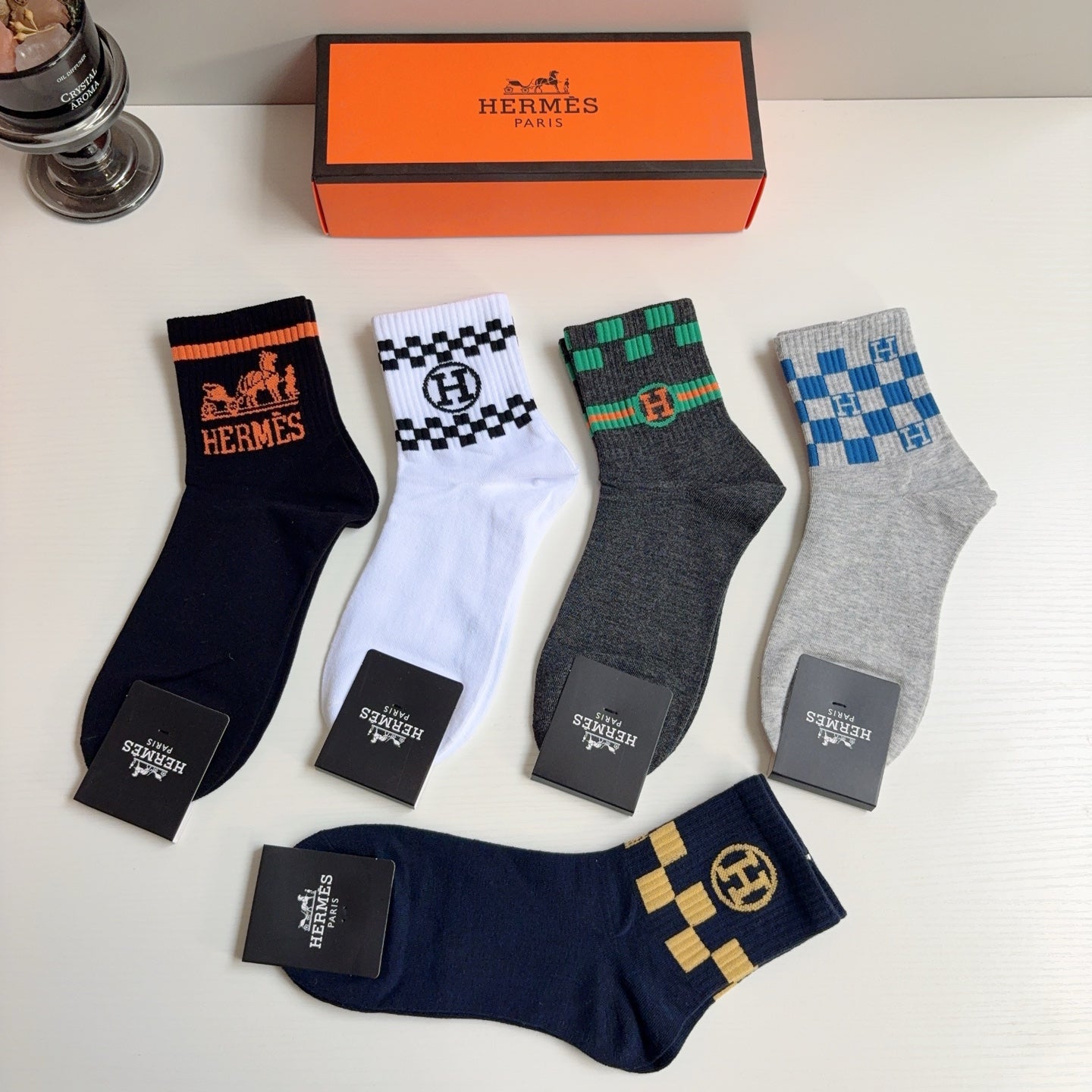 HERMES 26S ANKLE SOCKS 403599 (1 BOX)