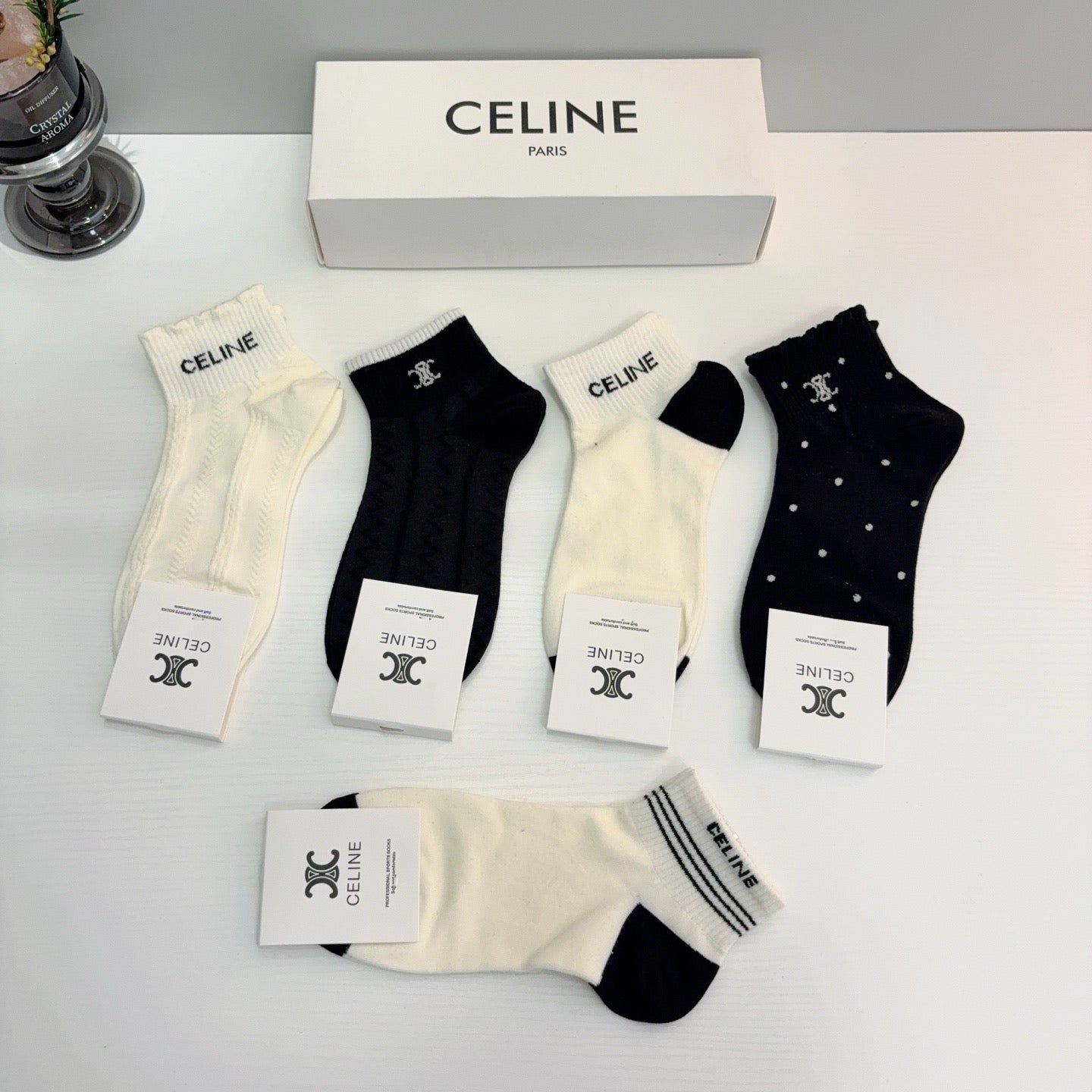 CELINE 26S ANKLE SOCKS 405314 (1 BOX)