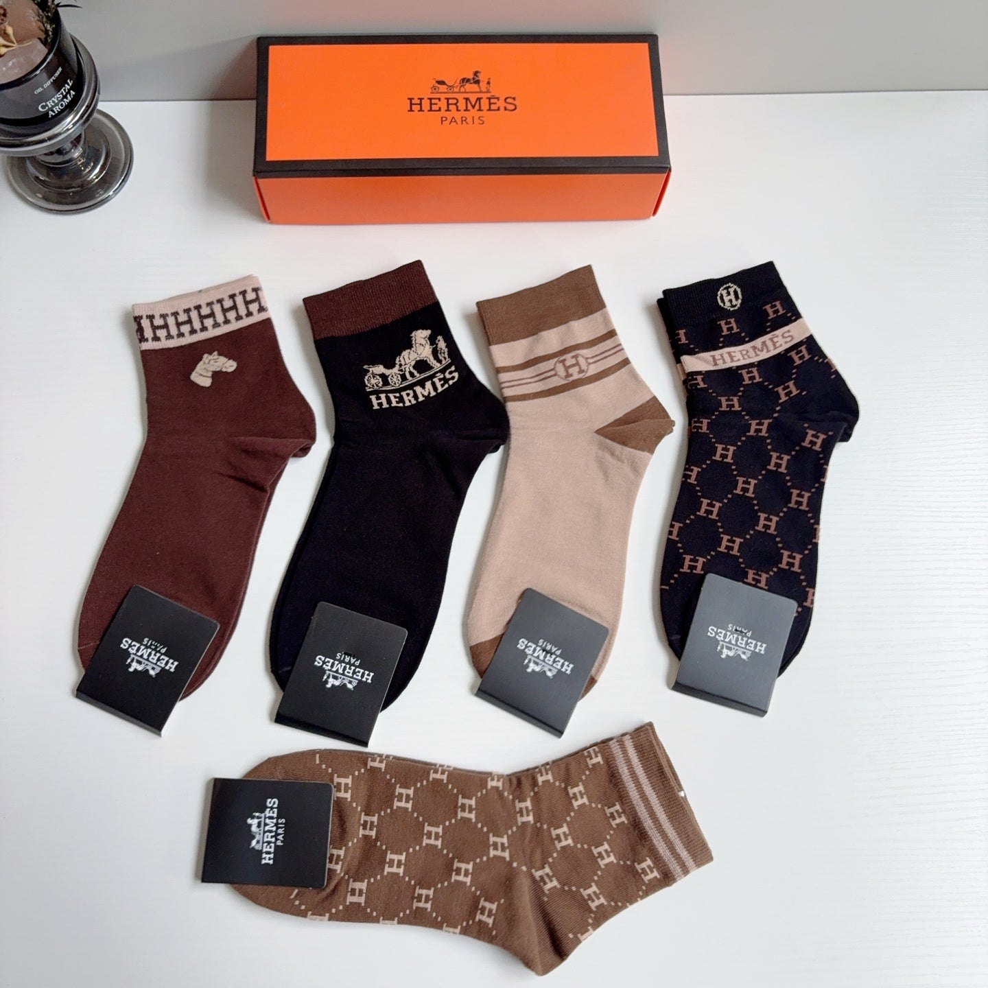 HERMES 26S ANKLE SOCKS 398727 (1 BOX)