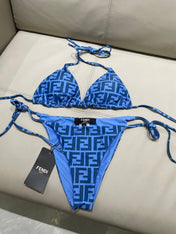 FENDI BIKINI 25S TWO PIECE IN BLUE 742662