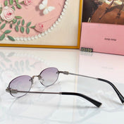 MIUMIU 26S RIMLESS OVAL FRAME IN METAL 436082