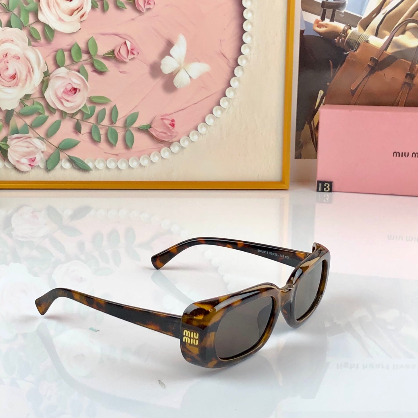 MIUMIU 26S RECTANGULAR FRAME IN ACETATE 420366