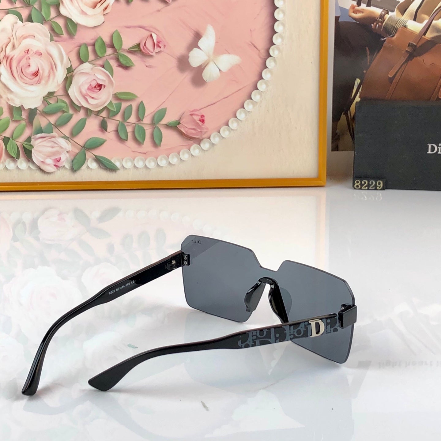 DIOR 26S RIMLESS SQUARE FRAME IN ACETATE 396750