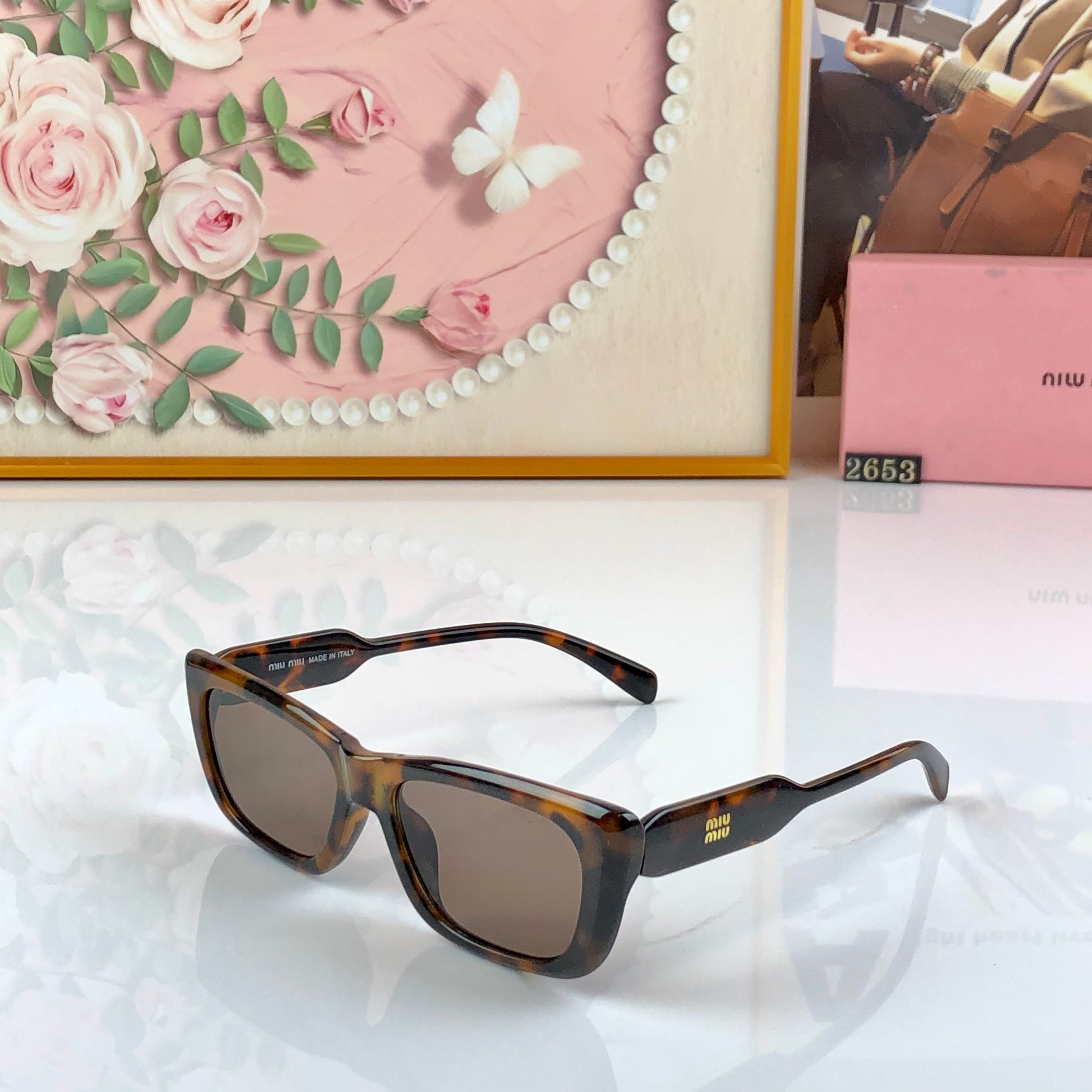 MIUMIU 26S RECTANGULAR FRAME IN ACETATE 439708