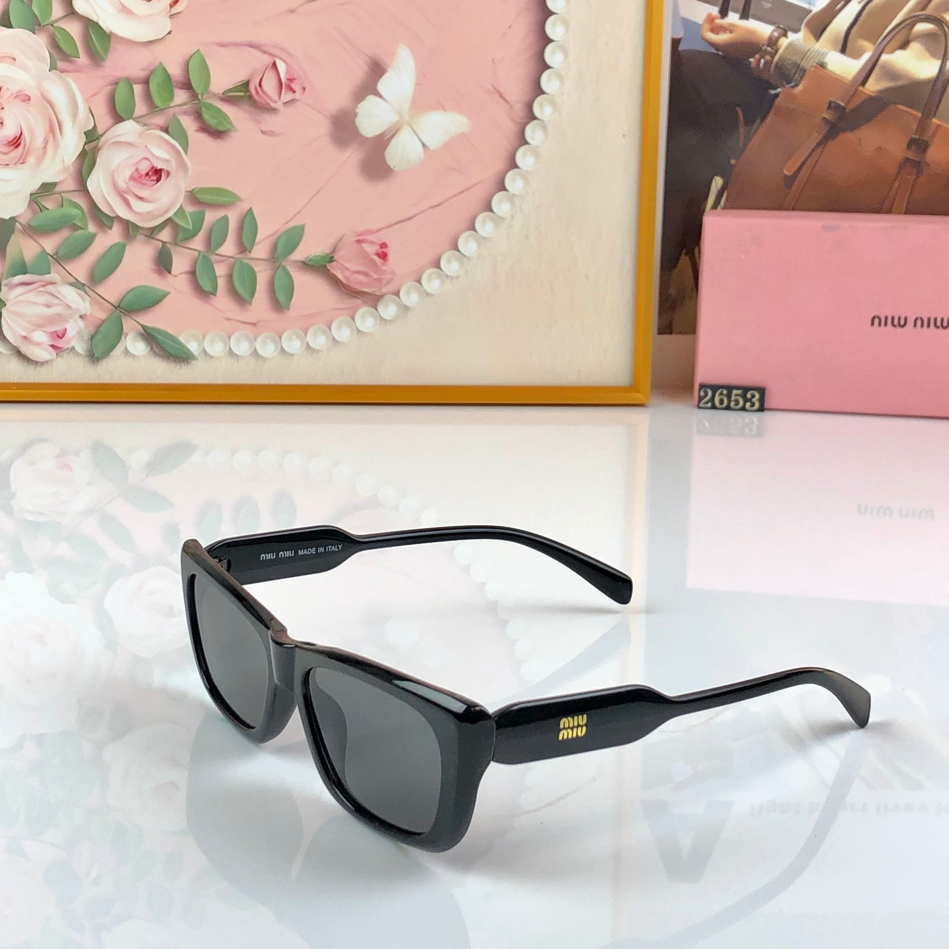 MIUMIU 26S RECTANGULAR FRAME IN ACETATE 439707