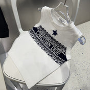 TANK TOP 612065 IN WHITE COTTON RIBBED EMBOSSED LOGO