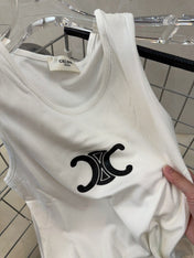TANK TOP 627697 IN WHITE COTTON RIBBED