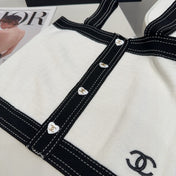 CAMISOLE 629205 IN BLACK AND WHITE WOOL
