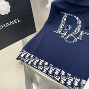 POLO TANK TOP 639172 IN NAVY BLUE COTTON RIBBED KNIT