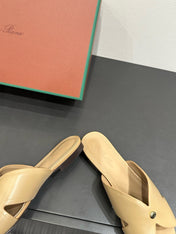 LP SANDALS 25S IN WARM BEIGE LAMBSKIN