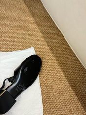 CHANEL 26S SLINGBACK SHOES IN BLACK CALFSKIN AND SUEDE GOLD HARDWARE