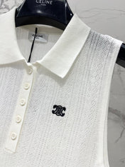 CELINE 26S KNIT POLO TANK TOP 298