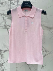 CELINE 26S KNIT POLO TANK TOP 296
