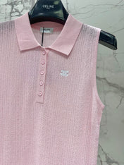 CELINE 26S KNIT POLO TANK TOP 296