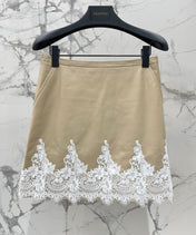 VALENTINO 26S LACE-TRIM MINI SKIRT 427