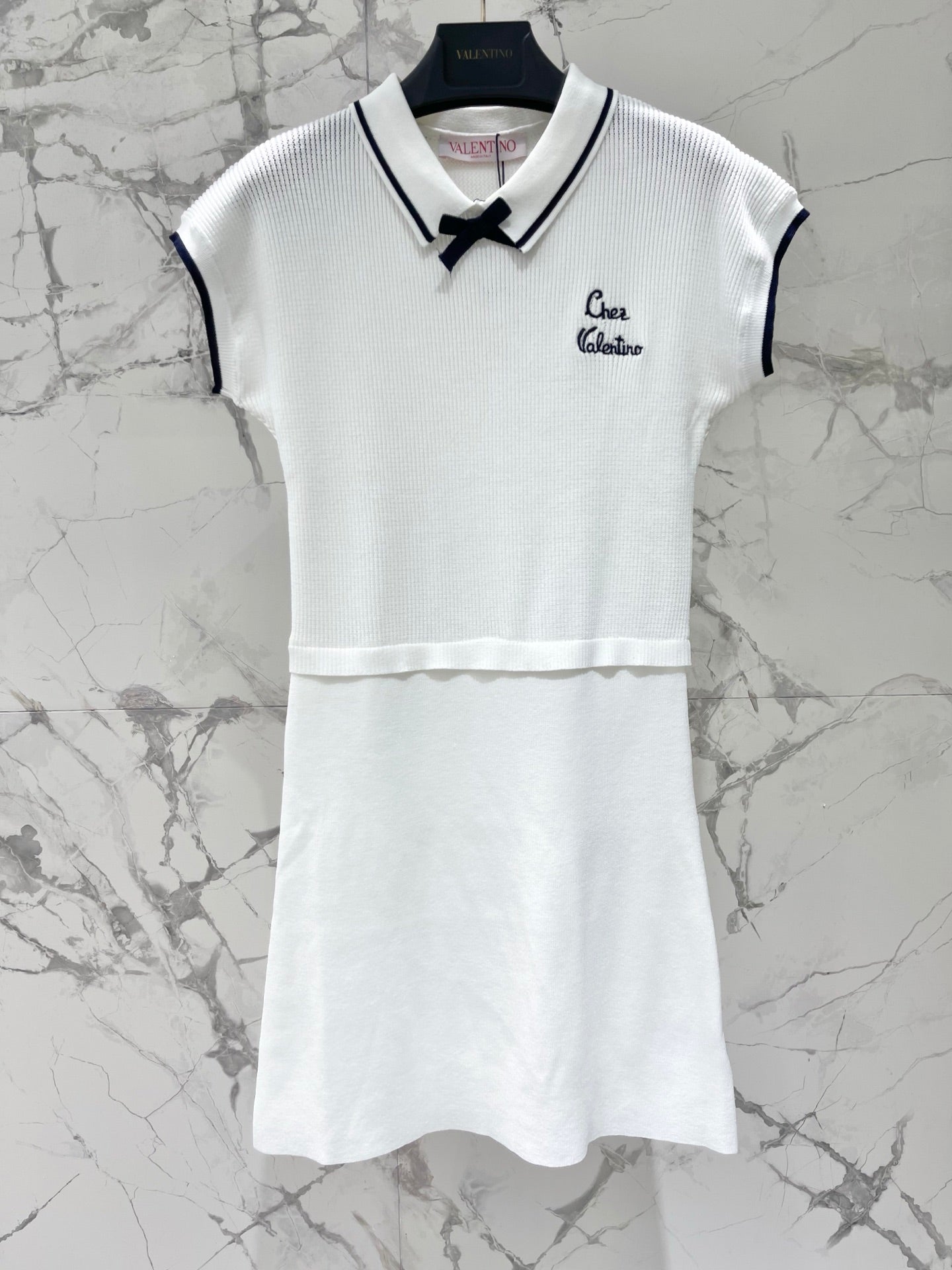 VALENTINO 26S SHORT-SLEEVE POLO MINI DRESS 458