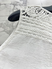 VALENTINO 26S SLEEVELESS CROCHET-TRIM TOP 449