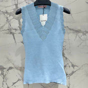 VALENTINO 26S SLEEVELESS V-NECK KNIT TOP 441