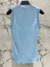VALENTINO 26S SLEEVELESS V-NECK KNIT TOP 441