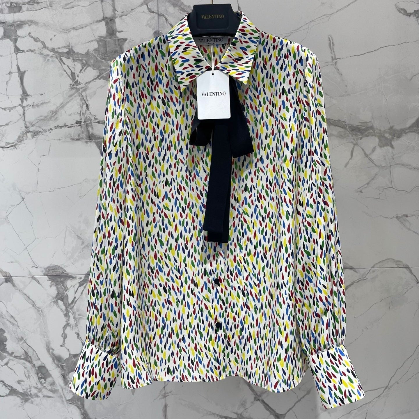 VALENTINO 26S LONG-SLEEVE PRINTED SHIRT 432