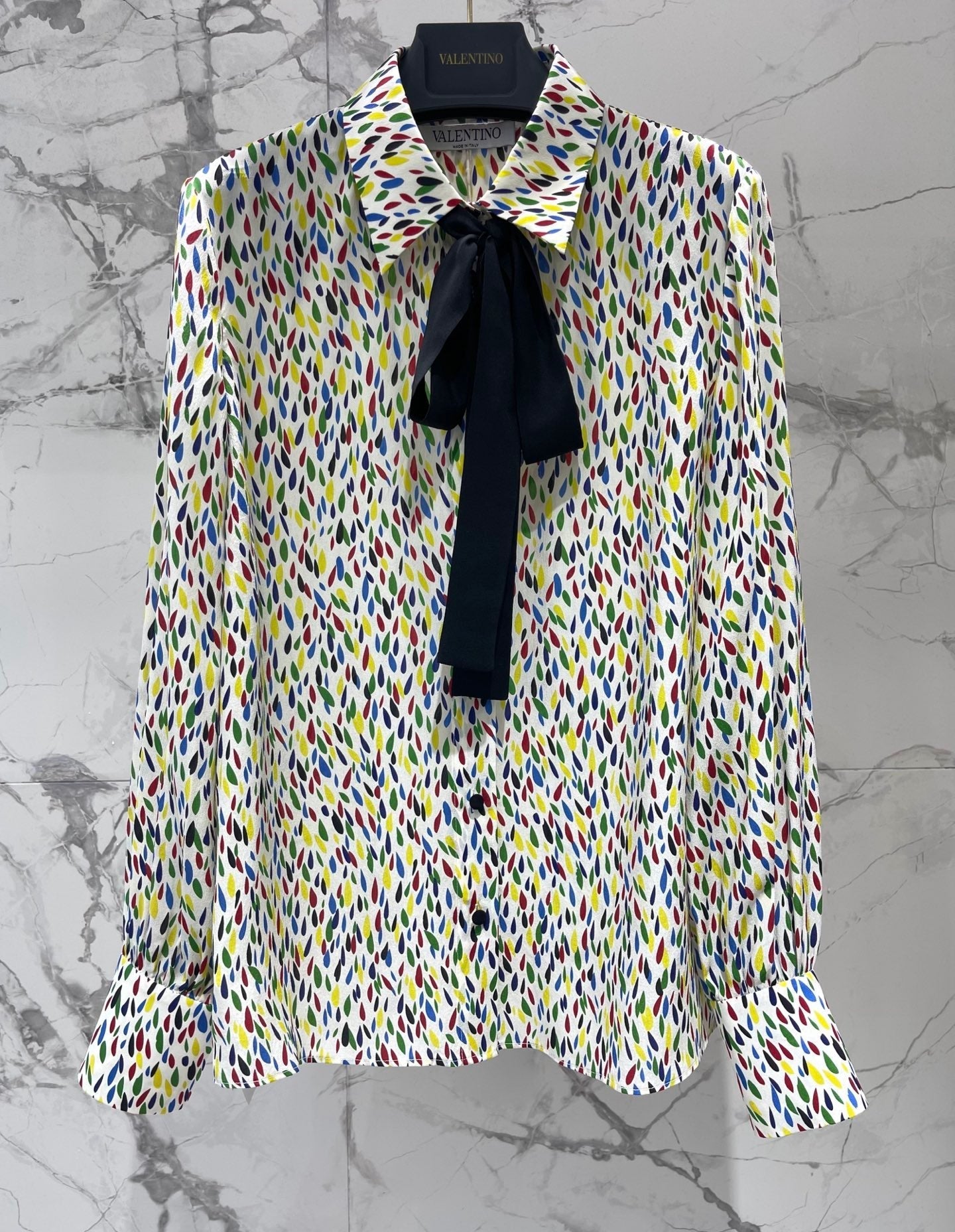 VALENTINO 26S LONG-SLEEVE PRINTED SHIRT 432