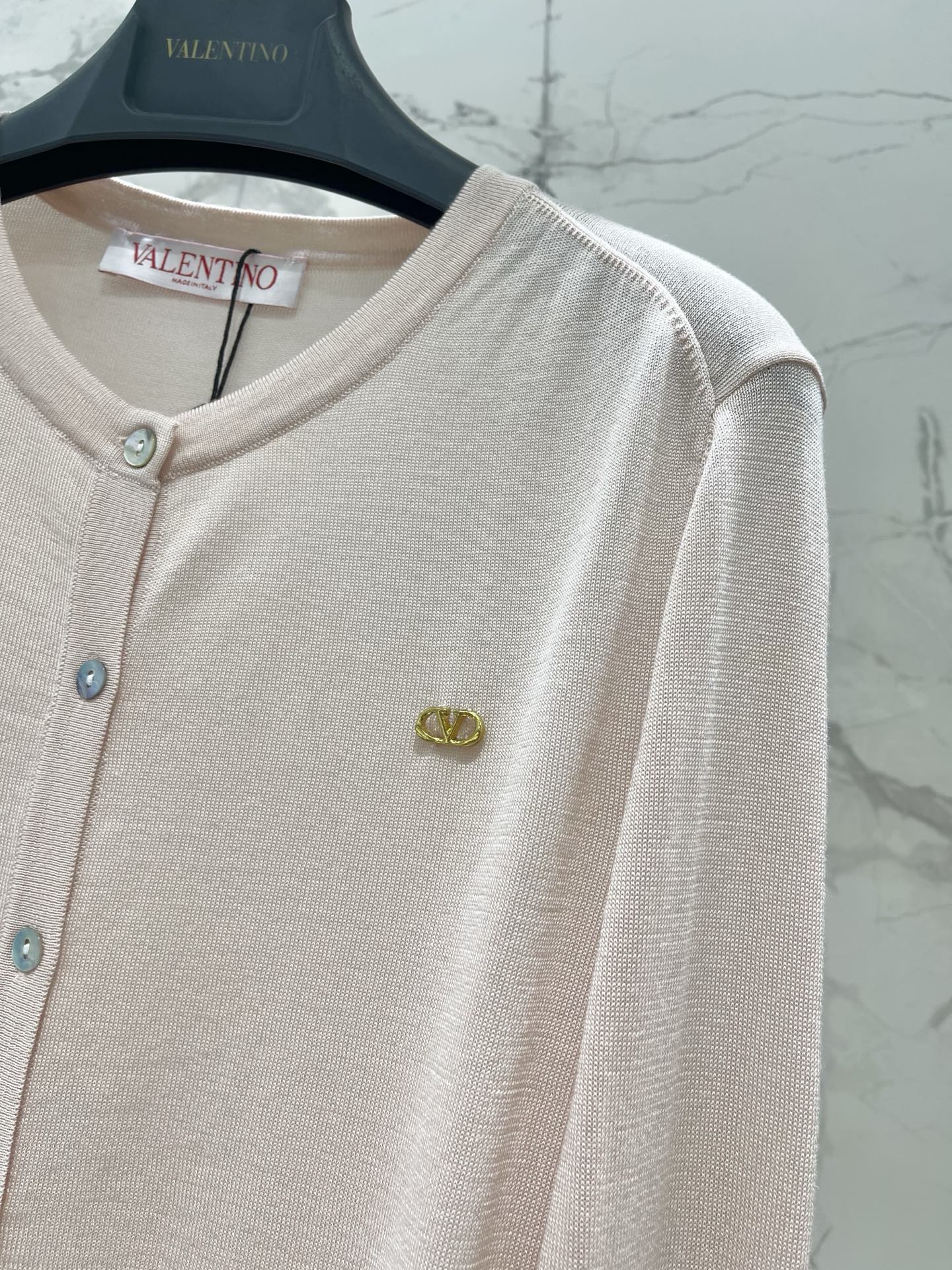 VALENTINO 26S ROUND-NECK KNIT CARDIGAN 394