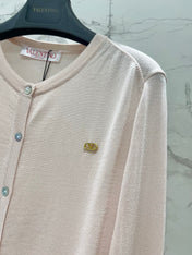 VALENTINO 26S ROUND-NECK KNIT CARDIGAN 394