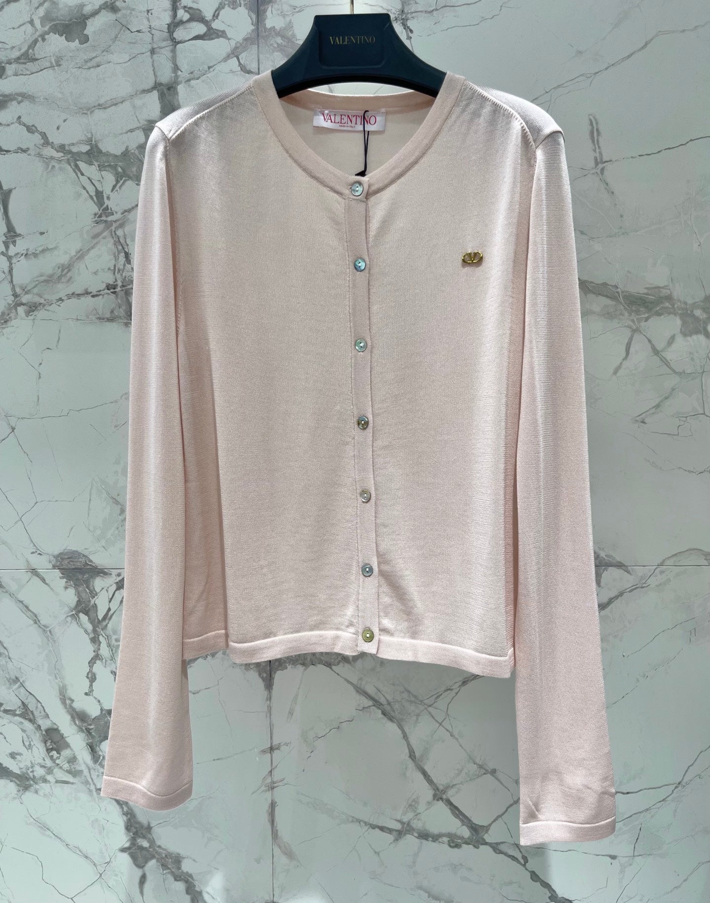 VALENTINO 26S ROUND-NECK KNIT CARDIGAN 394
