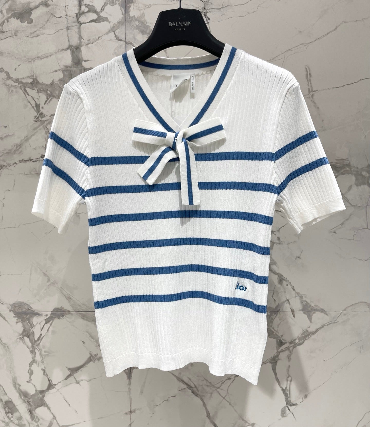DIOR 26S SHORT-SLEEVE KNIT SWEATER 1328