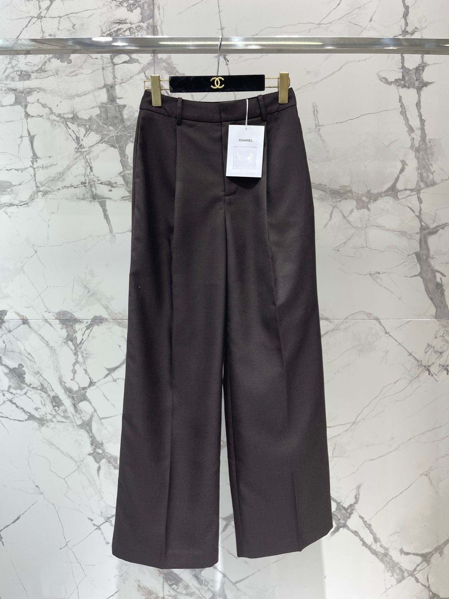 CHANEL 26S TWEED STRAIGHT-LEG PANTS 1695