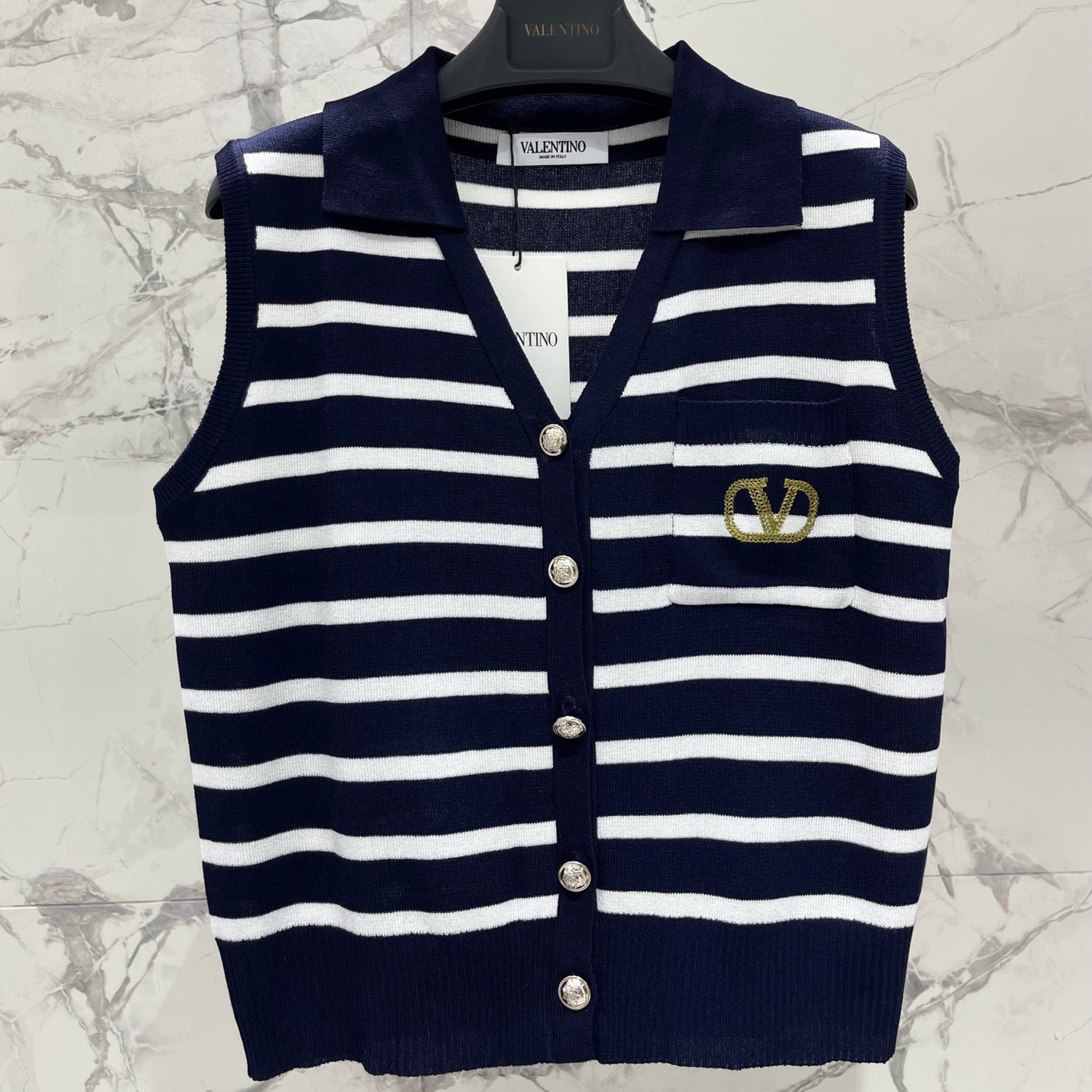 VALENTINO 26S SLEEVELESS KNIT CARDIGAN 376