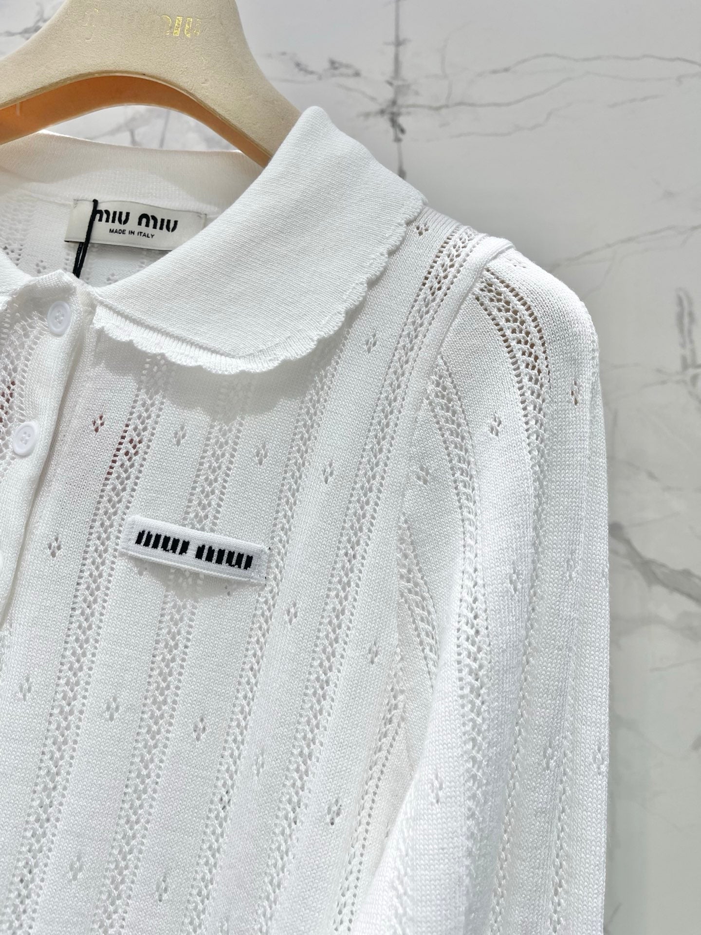 MIUMIU 26S KNIT POLO SWEATER 1472