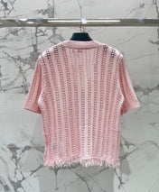 VALENTINO 26S SHORT-SLEEVE KNIT CARDIGAN 351