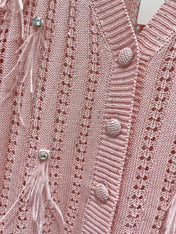 VALENTINO 26S SHORT-SLEEVE KNIT CARDIGAN 351