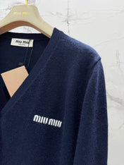 MIUMIU 26S V-NECK KNIT CARDIGAN 1302