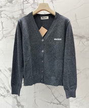 MIUMIU 26S V-NECK KNIT CARDIGAN 1301