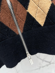 MIUMIU 26S ZIP-UP KNIT CARDIGAN 1280