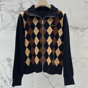 MIUMIU 26S ZIP-UP KNIT CARDIGAN 1280
