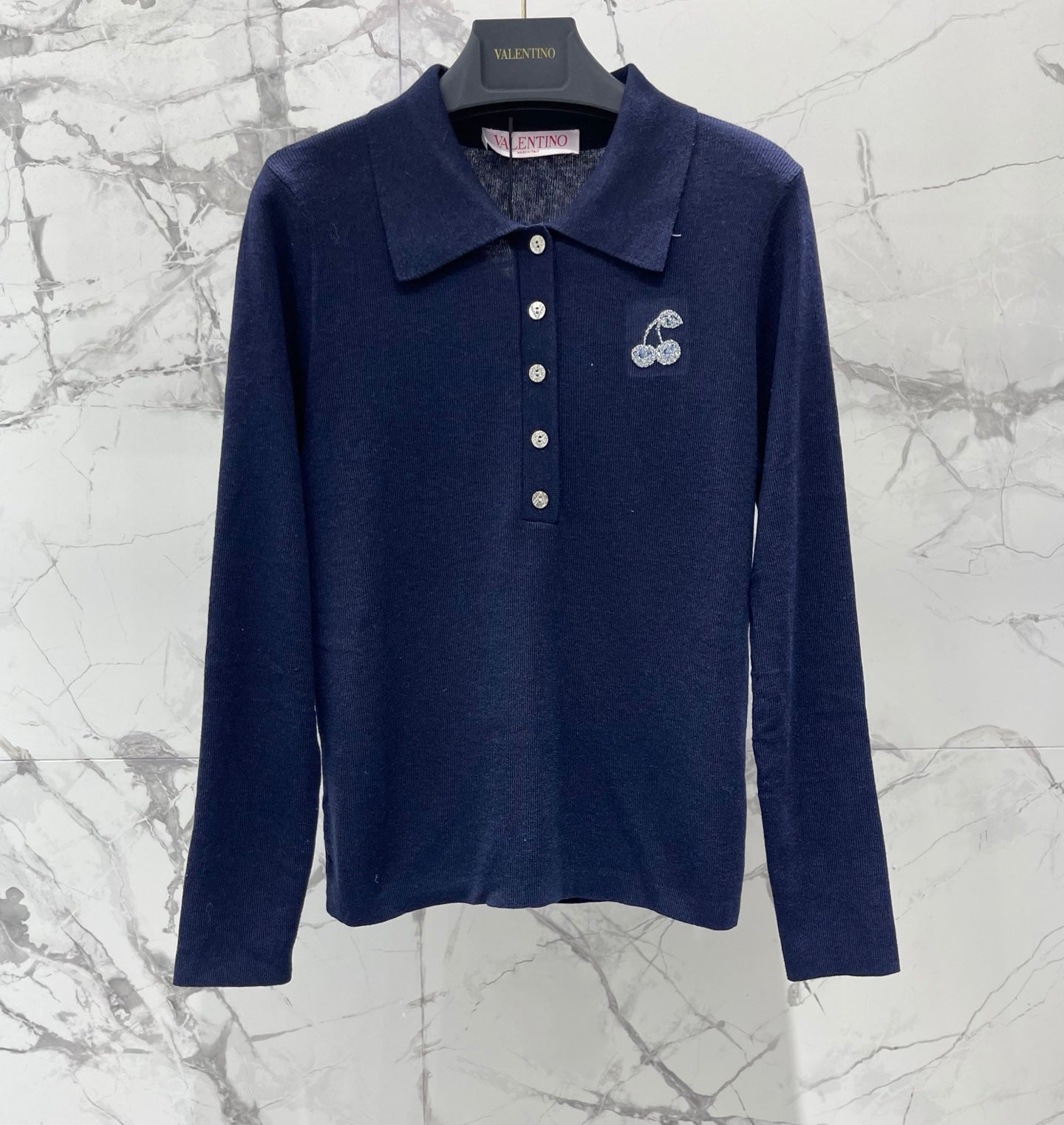 VALENTINO 26S KNITTED POLO SWEATER 328
