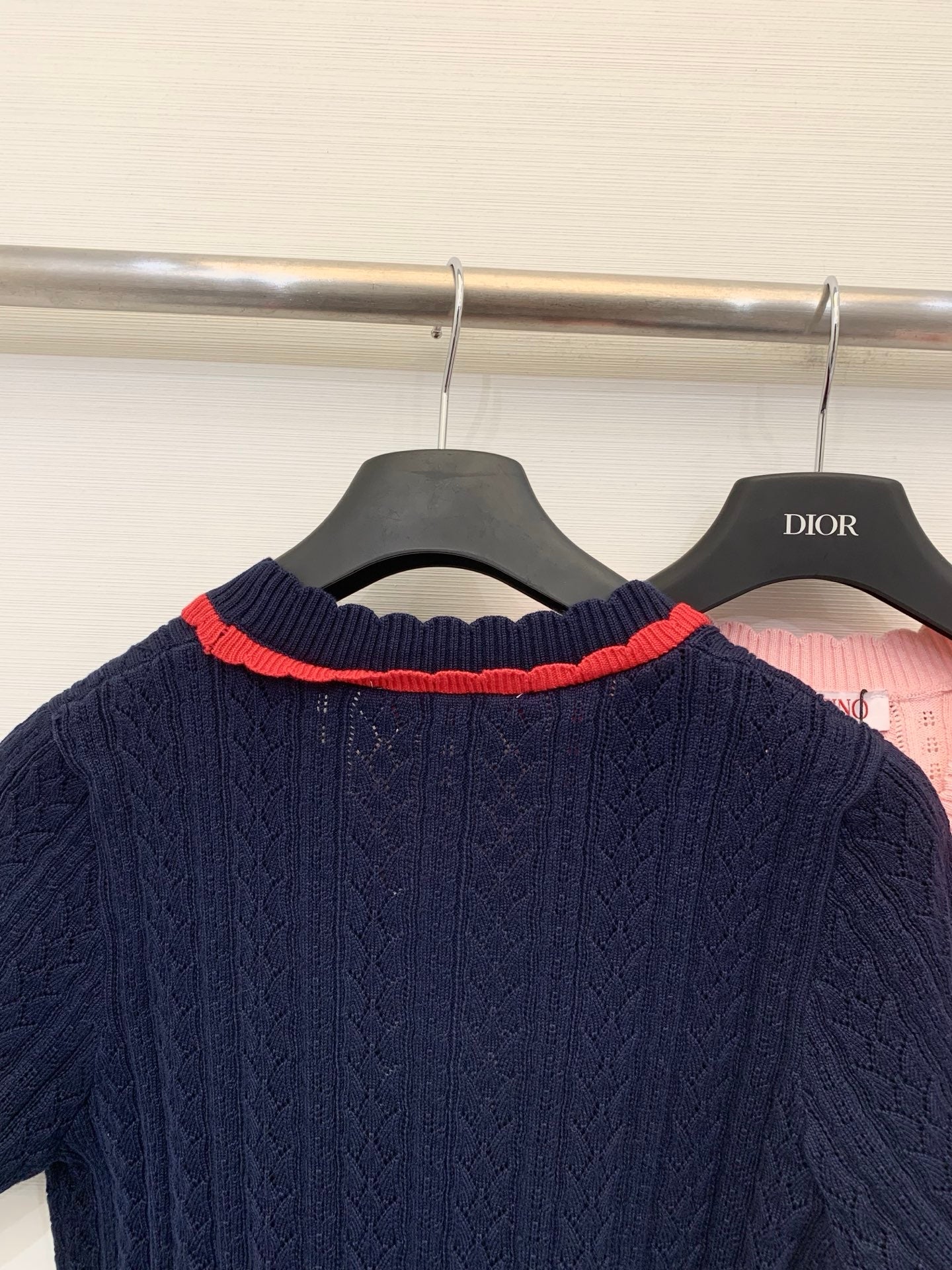 VALENTINO 26S SHORT-SLEEVE KNIT CARDIGAN 469