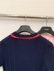 VALENTINO 26S SHORT-SLEEVE KNIT CARDIGAN 469
