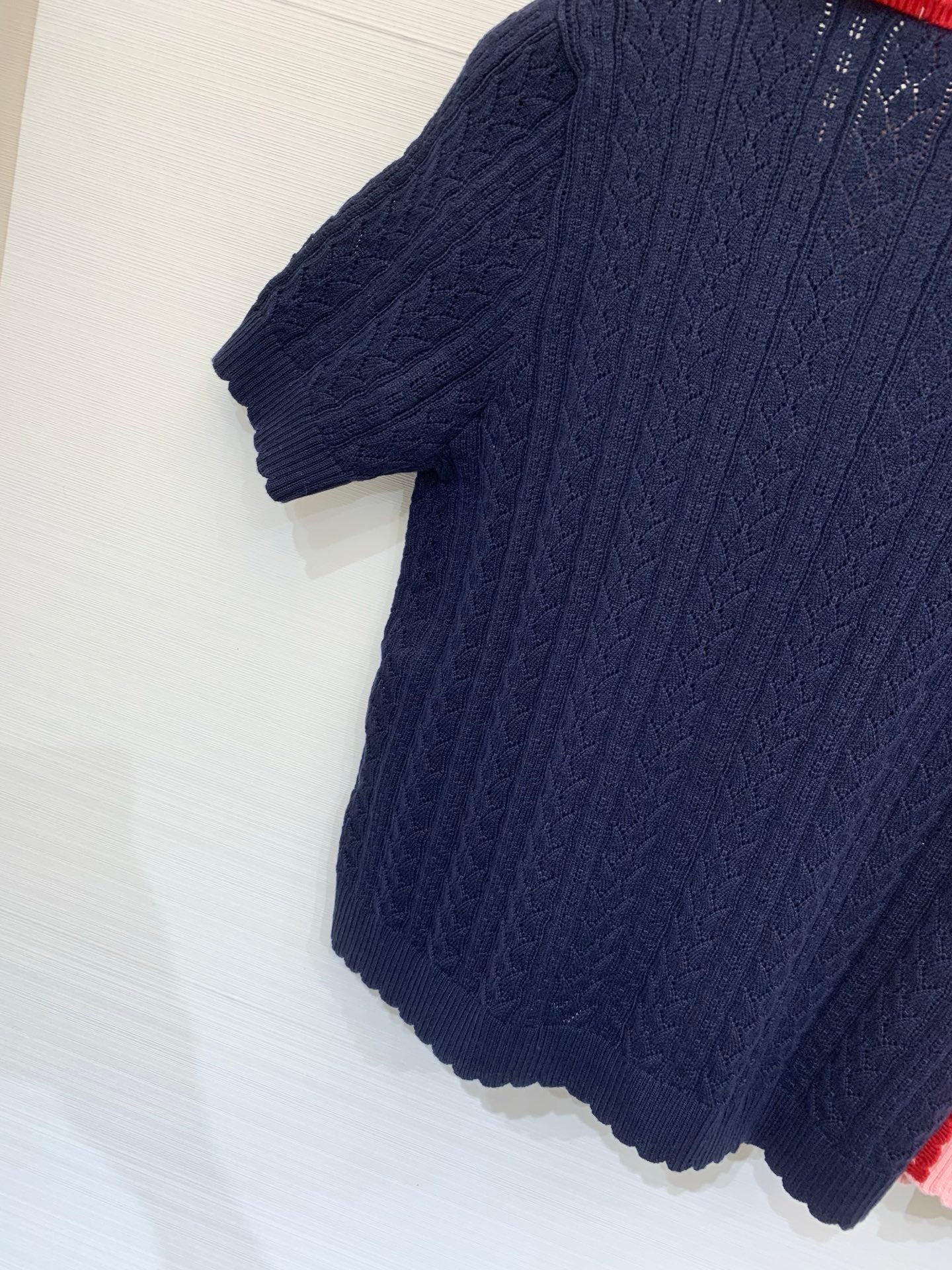 VALENTINO 26S SHORT-SLEEVE KNIT CARDIGAN 469