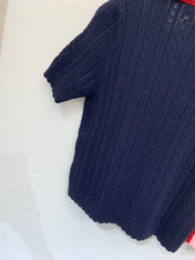 VALENTINO 26S SHORT-SLEEVE KNIT CARDIGAN 469