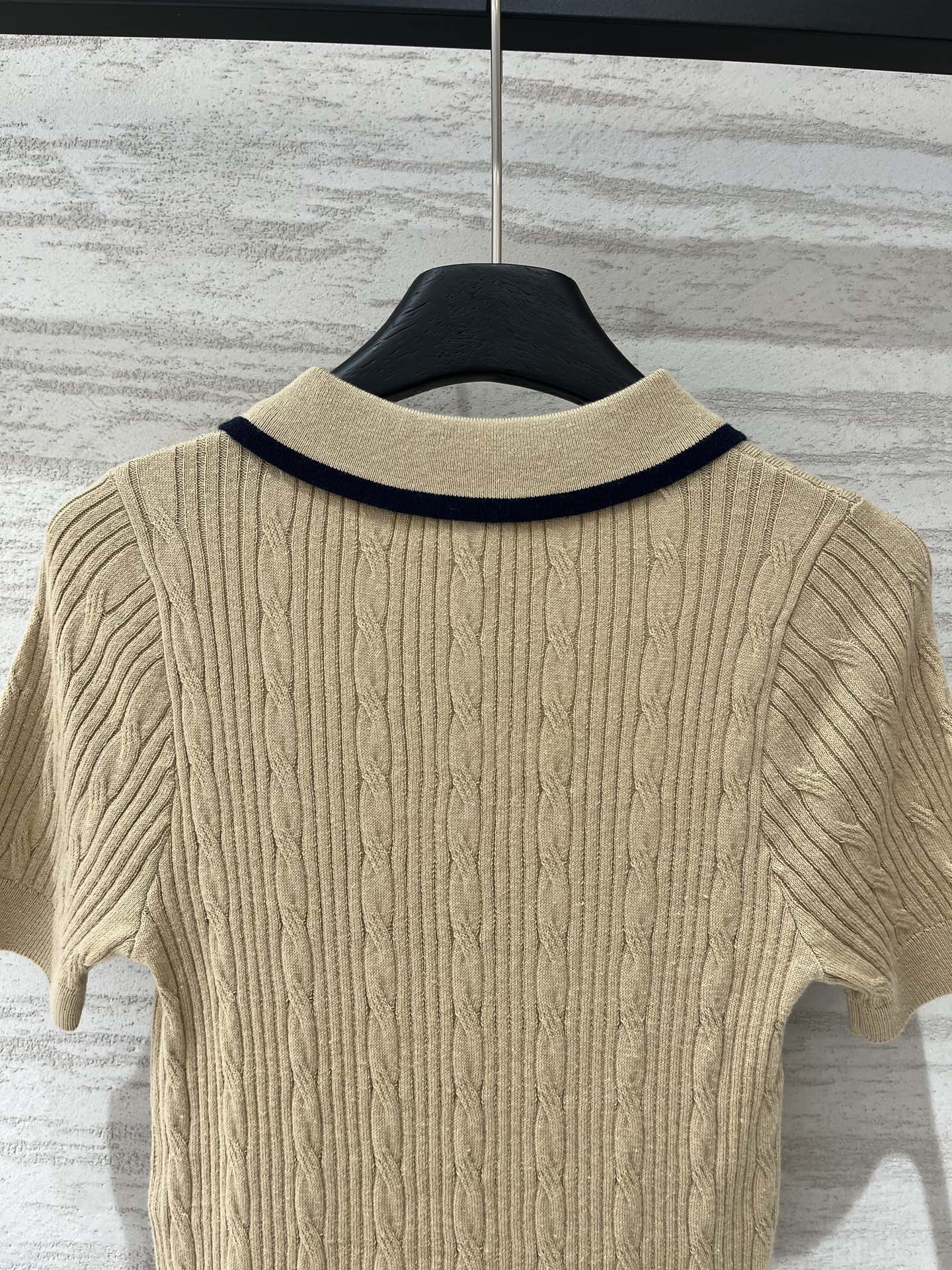 LOEWE 26S CABLE-KNIT LOGO SWEATER TOP 533