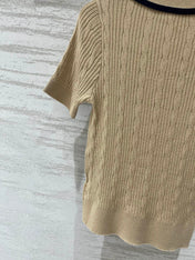 LOEWE 26S CABLE-KNIT LOGO SWEATER TOP 533