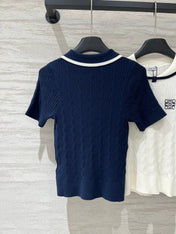 LOEWE 26S CABLE-KNIT LOGO SWEATER TOP 532