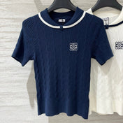 LOEWE 26S CABLE-KNIT LOGO SWEATER TOP 532