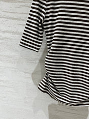 VALENTINO 26S STRIPED TIE-NECK T-SHIRT 358