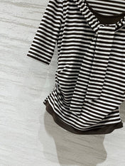 VALENTINO 26S STRIPED TIE-NECK T-SHIRT 358